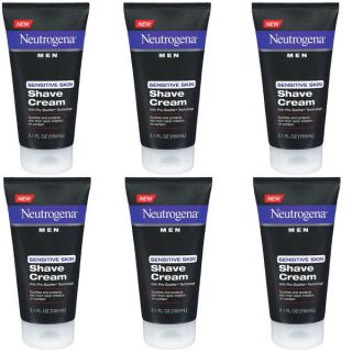 Neutrogena Men Sensitive Skin 5.1 ounce Shave Cream (Pack of 6)