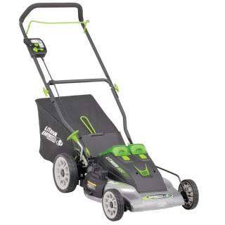 Earthwise Cordless 40 volt Lithium Ion 20 inch Lawn Mower   16847081