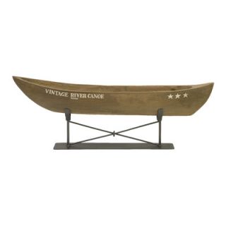 IMAX Vintage River Canoe on Metal Stand