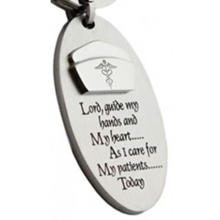 Stainless Steel Nurses Prayer Engraved Keychain   Shopping