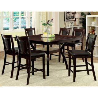 Furniture of America Dionne Dark Cherry 7 piece Counter Height Dining