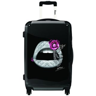 Murano by iKase Flag Skull 24 inch Hardside Spinner Upright Suitcase