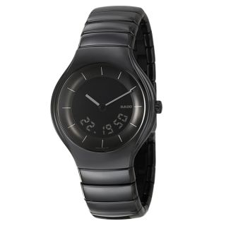 Rado Mens Rado True Black Ceramic Swiss Quartz Watch   15488928