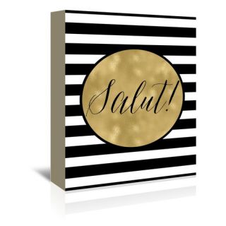 Salut Stripe Graphic Art on Wrapped Canvas by Americanflat