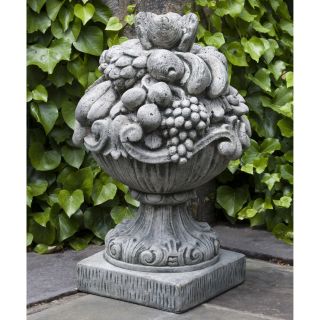 Campania International Italian Fruit Basket Cast Stone Garden Statue   Garden Statues