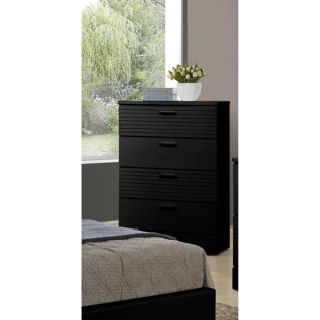 LYKE Home Moda Black F/E 4 drawer Chest   17317476  