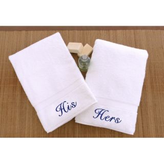 Luxury Hotel and Spa Personalized His and Hers Hand Towel