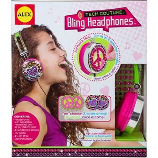 ALEX Toys Do it Yourself Wear Pink and Green Tech Couture Bling Headphones
