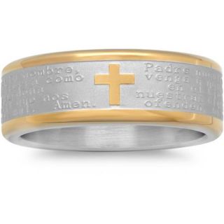 Men's Stainless Steel Lord's Prayer Band, Spanish