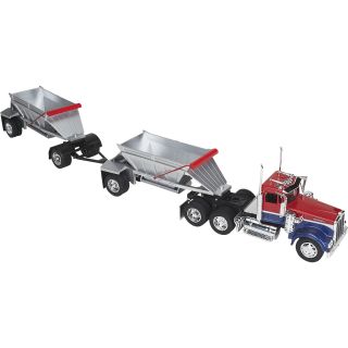 Die-Cast Truck Replica — Kenworth W900 Double Belly Dump Truck, 1:32 Scale, Model# 13723  Kenworth Collectibles