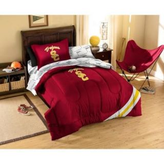 University of Southern California Trojans 7 piece Bed in a Bag Set USC 88013 Contrast Twin Set