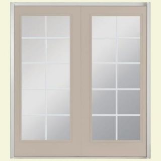 Masonite 72 in. x 80 in. Canyon View Prehung Right Hand Inswing 10 Lite Fiberglass Patio Door with No Brickmold 32883