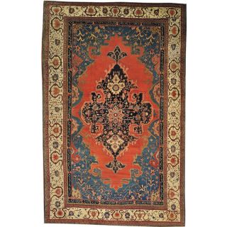 Antique Persian Bakshaish Excellent Condition Handmade Wool Area Rug