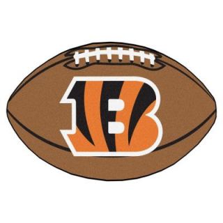 FANMATS NFL Cincinnati Bengals Brown 1 ft. 10 in. x 2 ft. 11 in. Specialty Accent Rug 5693
