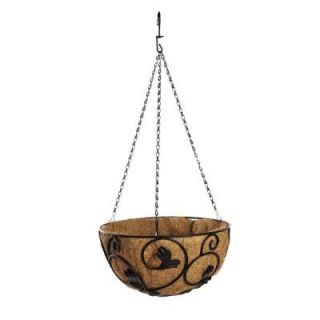 Home Decorators Collection 14 in. Vine Steel Outdoor Hanging Plant Basket DISCONTINUED 0842800210
