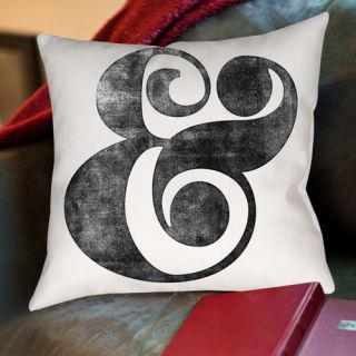 Ampersand Swirl Throw Pillow by Americanflat