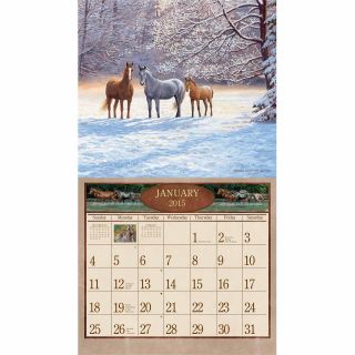 Lang "Horses in the Mist" 2015 Wall Calendar
