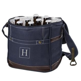 Personalized Navy 12 pack Bottle Cooler with Opener W