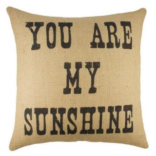 TheWatsonShop You are My Sunshine Burlap Pillow