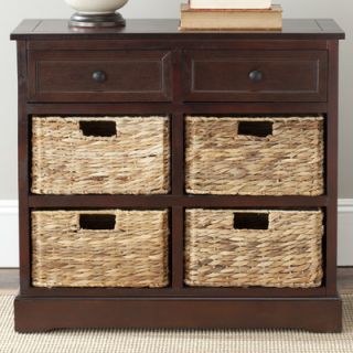 Shabby Rattan Wood 6 Drawer Cabinet by Woodland Imports