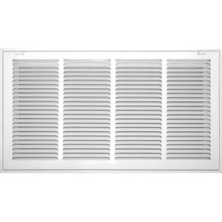 Accord Filter White Steel Louvered Sidewall/Ceiling Grille (Rough Opening: 8 in x 20 in; Actual: 10.625 in x 22.63 in)