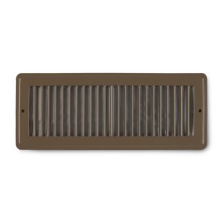 Accord Ventilation 105 Series Brown Steel Louvered Toe Space Grilles (Rough Opening: 4 in x 12 in; Actual: 5.5 in x 13.5 in)