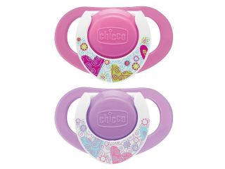 Chicco Deco Shield 12 Month Pacifier 2 Pack   Pink