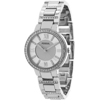 Fossil Womens ES3282 Virginia Analog Silvertone Stainless Steel Watch