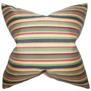 Libby Stripes Feather Filled Thow Midnight Midnight Throw Pillow
