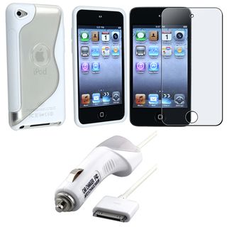 TPU Case/ LCD Protector/ Car Charger for Apple iPod Touch Generation 4