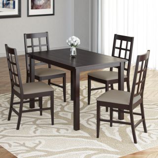 CorLiving DRG 795 Z2 Atwood 4 piece Dining Set with Cappuccino Stained