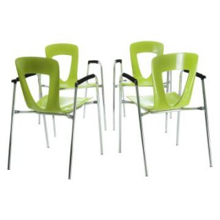 Kennedy Green Modern Chair   Set of 4   Desk Chairs