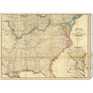 Big Canvas Co. Davies and Co. Map of The Seat of Civil War In America