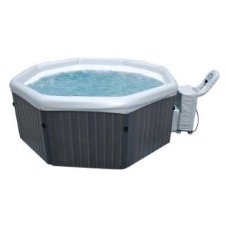 M Spa Super Tuscany 6 Person Portable Spa with Plastic Wood Spa Frame B 170