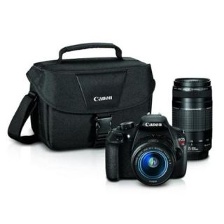 Canon EOS Rebel T5 Digital SLR Camera with EF S 18 55mm IS II + EF 75 300mm f/4 5.6 III Bundle