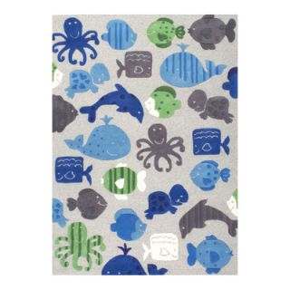 nuLOOM KinderLOOM Ocean World Gray Area Rug