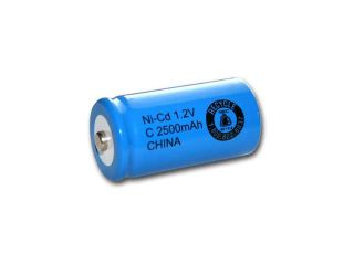 Exell 1.2V 2500mAh NiCD C Rechargeable Battery Button Top Cell