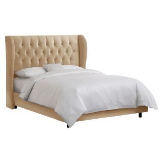 Brompton Tufted Wingback Velvet Upholstered Bed