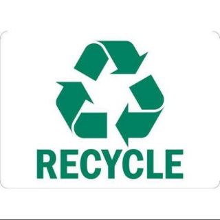 LYLE U1 1028 RD_7X5 Recycling Sign, 7x5 In., English