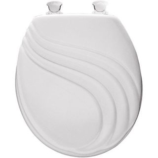 Bemis Molded Wood Swirl Design Round Toilet Seat