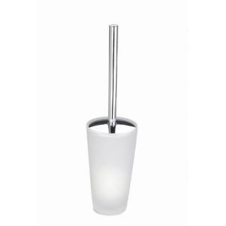 Nemi Free Standing Toilet Brush Holder in Chrome/White by Stilhaus by