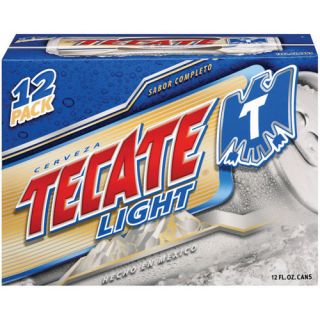 Tecate Light 12 Fl Oz Cans Mexican Beer, 12 pk