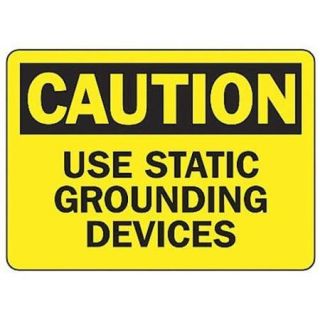 ACCUFORM SIGNS MELC654VP Caution Sign,7 x 10In,BK/YEL,PLSTC,ENG