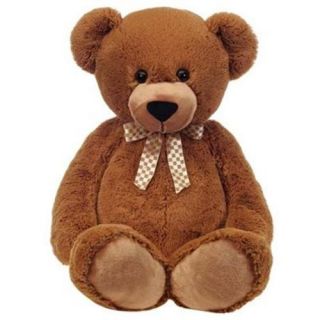 Bulk Buys 38 inch Brown Cuddle Bear with Ribbon   Pack of 3