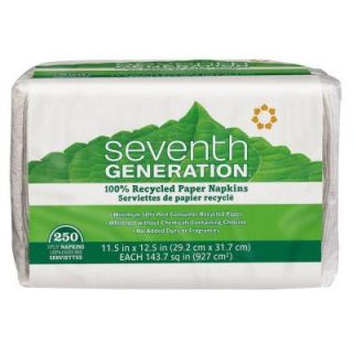 SEVENTH GENERATION 100% Recycled White Luncheon Napkins (250 Count) SEV 13713