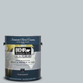 BEHR Premium Plus Ultra 1 gal. #730E 3 River Rock Satin Enamel Interior Paint 775001