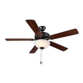 Monte Carlo HomeBuilder II 52 in. Bronze Ceiling Fan with American Walnut Blades BF2 BZ