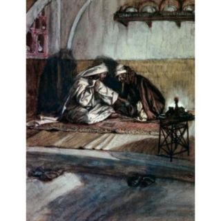 Interview Between Jesus & Nicodemus, James Tissot (1836 1902 French) Poster Print (18 x 24)