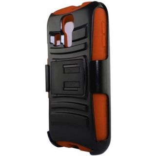 Insten Orange Hybrid Rugged Shockproof Armor Hard Case Holster Stand For Kyocera Hydro Vibe C6725