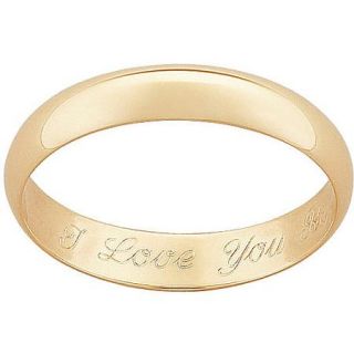 Personalized 10kt Yellow Gold Wedding Ring